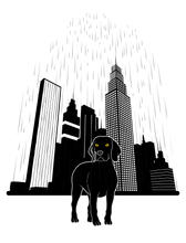 Load image into Gallery viewer, Doggie in the City Rain T-Shirt
