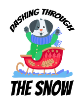 Load image into Gallery viewer, Dashing Through the Snow Dog Christmas T-Shirt
