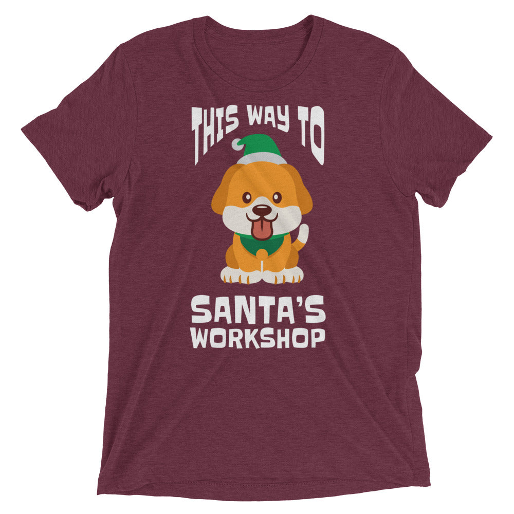 This Way to Santa Dog's Workshop T-Shirt