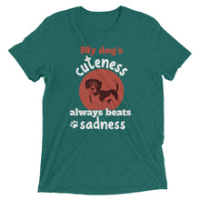 Load image into Gallery viewer, Dog Cuteness Beats Sadness T-Shirt
